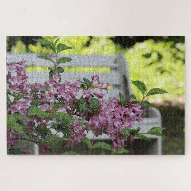 Pink Flowered Jigsaw Puzzle (Horizontal)