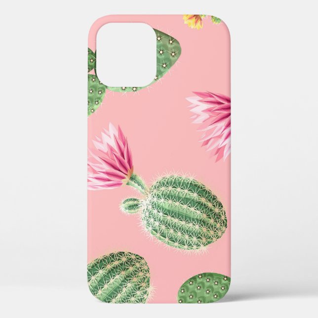 Pink Flowering Cactus Light Background Case-Mate iPhone Case (Back)