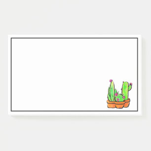Pink flowering desert Cactus cacti succulents Post-it Notes