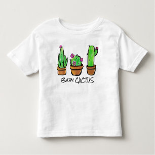 Pink flowering desert Cactus cacti succulents  Toddler T-Shirt