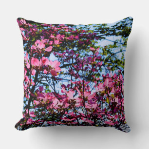 Pink flowering Dogwood tree Cushion