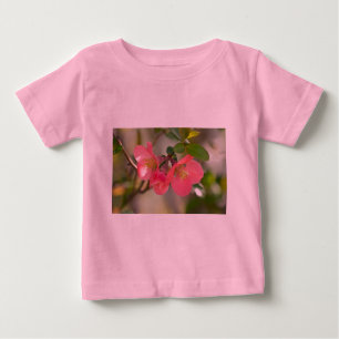 Pink Flowering Quince Glow Baby T-Shirt