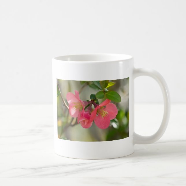 Pink Flowering Quince Glow Coffee Mug (Right)