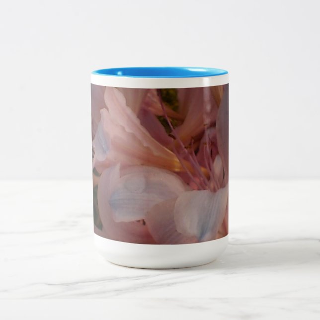 Pink Flowering Two-Tone Coffee Mug (Center)