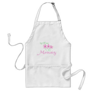 Pink Flowers 1st Time Mummy tshirts and Gifts Standard Apron