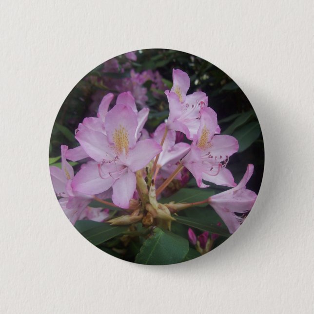 Pink Flowers 6 Cm Round Badge (Front)