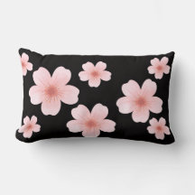 Pink Flowers Abstract Décor Throw Pillow