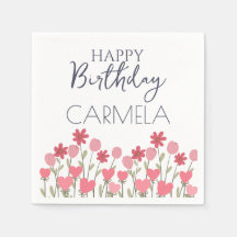 Pink  Flowers and Hearts Birthday Party 