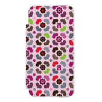 pink flowers and owls pattern