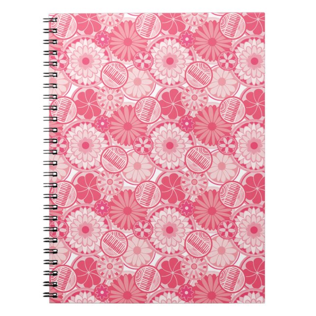 Pink Flowers and Pianos Notebook (Front)