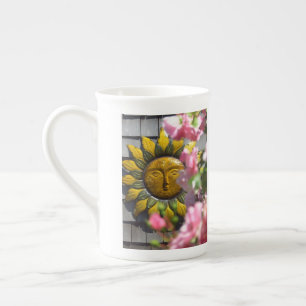 Pink Flowers and Sun - Martha's Vineyard Bone China Mug