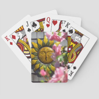 Pink Flowers and Sun - Martha's Vineyard Playing Cards