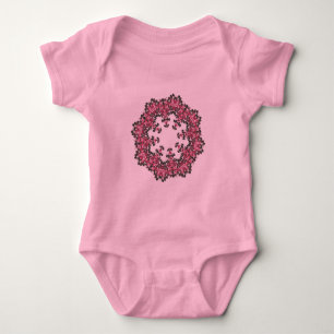 Pink Flowers Baby Bodysuit