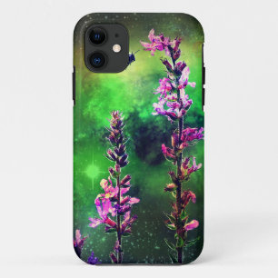Pink Flowers & Bee Against The World iPhone 11 Case