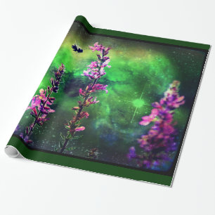 Pink Flowers & Bee Against The World Wrapping Paper