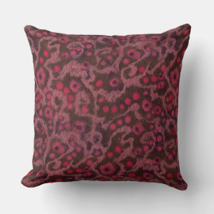 Pink Flowers, Blush Curves, fibre art felt pattern Cushion