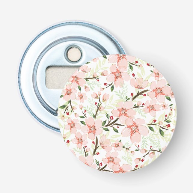 Pink flowers bottle opener (Front)