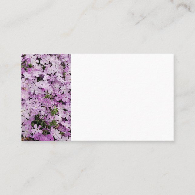 Pink flowers business card (Front)