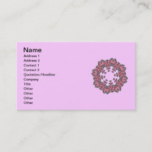 Pink Flowers Business Card