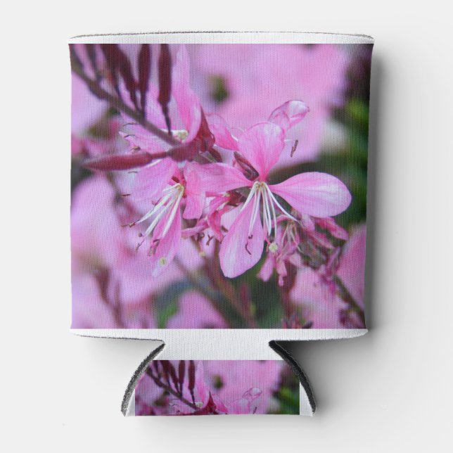 Pink Flowers Can Cooler (Front)