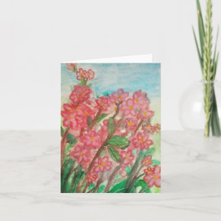 Pink flowers card