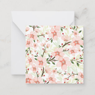 Pink flowers card