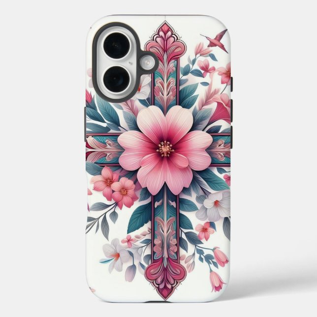 Pink Flowers Case-Mate iPhone Case (Back)