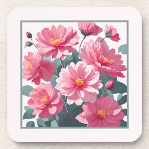 Pink Flowers Coaster