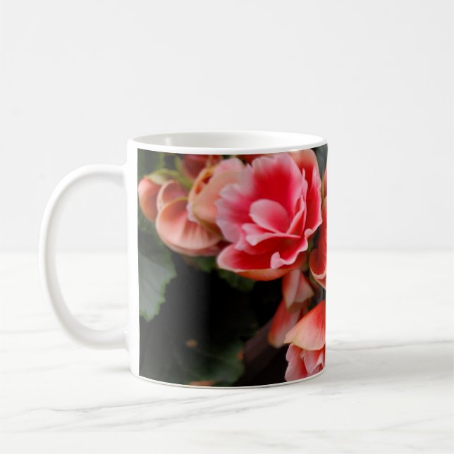 Pink flowers coffee mug (Left)