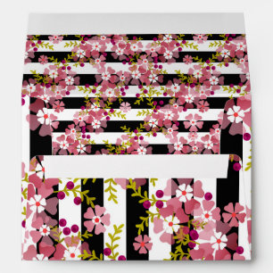 Pink flowers envelope