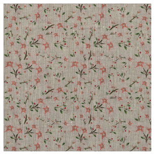Pink flowers fabric