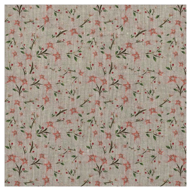 Pink flowers fabric (Swatch)