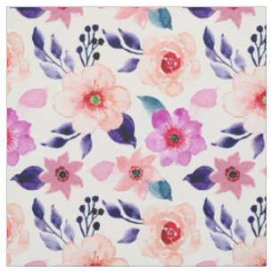 Pink flowers fabric
