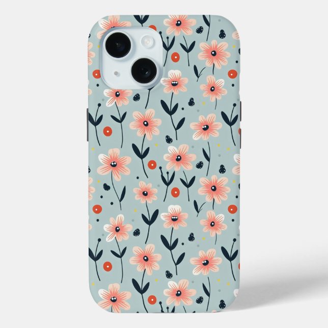 Pink Flowers Floral Pattern Case-Mate iPhone Case (Back)