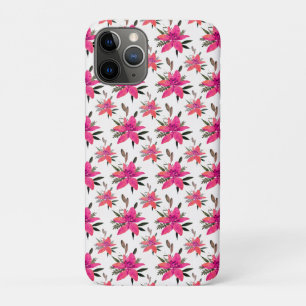 Pink Flowers Floral Pattern Design iPhone 11 Pro Case
