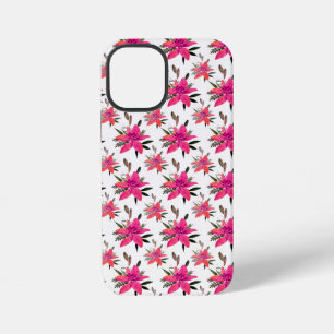 Pink Flowers Floral Pattern Design iPhone 12 Mini Case