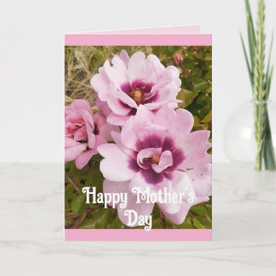 Pink Flowers Floral Rose Roses Mothers Day Card