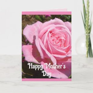 Pink Flowers Floral Rose Roses Mothers Day Card