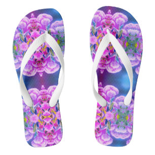 Pink flowers for Mum Thongs
