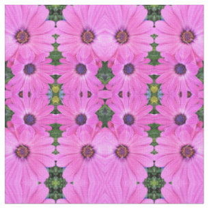 Pink Flowers Gerbera Daisy Floral Fabric