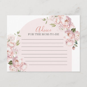 Pink Flowers Girl Baby In Bloom Advice for Mum Enclosure Card