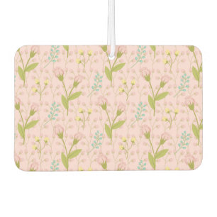 Pink Flowers Green Leaves Floral Garden Spring Car Air Freshener