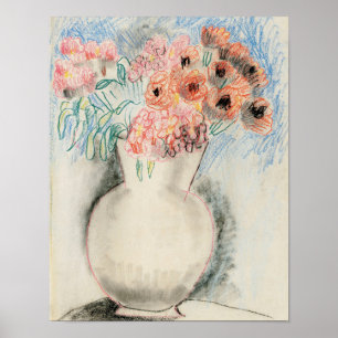 Pink Flowers in a Vase   Christopher Wood Poster