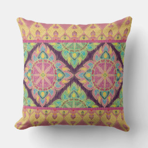 Pink Flowers in the Garden Cushion