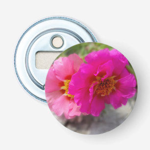 Pink flowers in the sun bottle opener