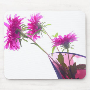 Pink Flowers in Vase Mouse Pad