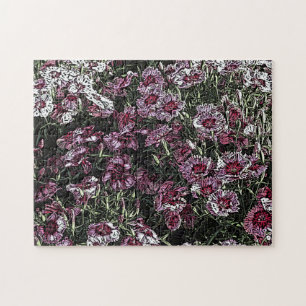 PINK FLOWERS JIGSAW PUZZLE