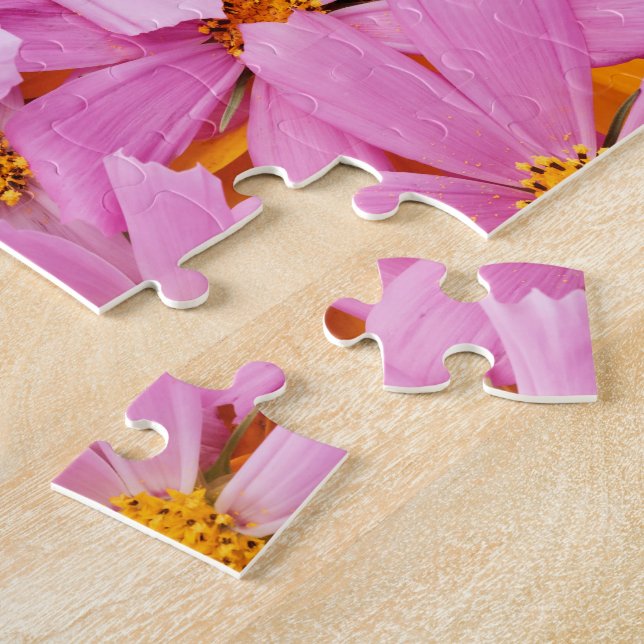 Pink Flowers Jigsaw Puzzle (Side)