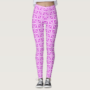 pink flowers leggings