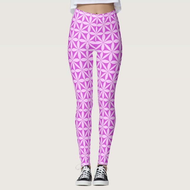 pink flowers leggings (Front)